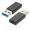 ADAPTADOR EWENT USB 3.2 GEN 1 TIPO A M / USB-C F CUERPO DE ALUMINIO