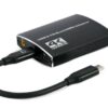 ADAPTADOR USB-C A DOBLE HDMI 4K 60HZ NEGRO