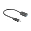 ADAPTADOR USB LANBERG USB-C M 3.1 A USB-A H 15CM OTG NEGRO