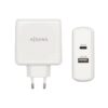 AISENS CARGADOR 57W 1xUSB-C PD3.0 45W 1xUSB-A 5V 2.4A 12W BLANCO