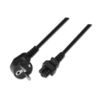 CABLE ALIMENTACION AISENS TREBOL CEE7 ACODADO M-C5 H NEGRO 1.5M