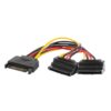 CABLE ALIMENTACION LANBERG SATA MACHO/2X SATA HEMBRA 15CM