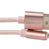 CABLE EIGHTT USB A MICROUSB 1MTS TRENZADO DE NYLON ROSA