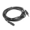 CABLE ESTEREO LANBERG JACK 3.5 MM MACHO/JACK 3.5MM HEMBRA 3M NEGRO