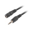 CABLE ESTEREO LANBERG JACK 3.5 MM MACHO/JACK 3.5MM HEMBRA 5M NEGRO