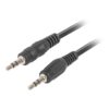 CABLE ESTEREO LANBERG JACK 3.5MM MACHO/JACK 3.5MM MACHO 1.2M NEGRO