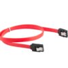 CABLE SATA III LANBERG 6GB/S HEMBRA HEMBRA CLIP METAL 30CM ROJO