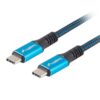 CABLE USB-C 4.0 LANBERG MACHO/MACHO 0.5M 100W 8K 30HZ NEGRO/AZUL