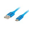 CABLE USB LANBERG 2.0 MACHO/MICRO USB MACHO QUICK CHARGE 3.0 1M AZUL