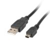 CABLE USB LANBERG 2.0 MACHO/MINI USB MACHO 1.8M NEGRO