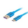 CABLE USB LANBERG 2.0 MACHO/USB C MACHO 5A 1M AZUL