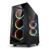 CAJA ATX SHARKOON REV200 2XUSB3.0 RGB SIN FUENTE NEGRO