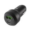 CARGADOR COCHE NATEC CONEY 1XUSB, 1XUSB-C QC3.0, PD 3.0 48W NEGRO