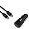 CARGADOR COCHE SUBBLIM DUAL PD PD18W+QC3.0 + C TO C CABLE BLACK