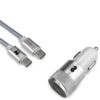 CARGADOR COCHE SUBBLIM DUAL PD PD18W+QC3.0 + C TO C CABLE SILVER