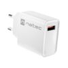 CARGADOR NATEC RIBERA 18W 1XUSB-A QC3.0 BLANCO