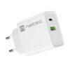 CARGADOR NATEC RIBERA 20W 1XUSB-A + 1XUSB-C PD3.0 QC3.0 BLANCO