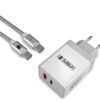 CARGADOR SUBBLIM PD18W + 2.4A + C TO C CABLE WHITE