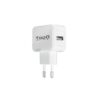 CARGADOR USB TOOQ 5V 2.4 A BLANCO