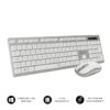 COMBO TECLADO RATON SUBBLIM WIRELESS ERGO KEYS SILENT FLAT HQ SILVER