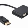 DISPLAY GEMBIRD PORT MACHO A HDMI HEMBRA + CABLE ADAPTADOR VGA HEMBRA NEGRO