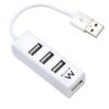 HUB EWENT USB 2.0 HIGH SPEED USB-A 4 PUERTOS BLANCO