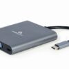 HUB GEMBIRD 6 EN 1 USB C GRIS