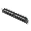 PATCH PANEL LANBERG 12 PUERTOS 1U 10" CAT.6 NEGRO