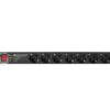 REGLETA LANBERG 1U 16A 7X SCHUKO RACK 19" 2M NEGRO