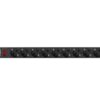 REGLETA LANBERG 1U 16A 9X SCHUKO RACK 19" 3M NEGRO