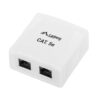 ROSETA DE SUPERFICIE LANBERG CAT.5E UTP 2X TOMA RJ45 BLANCO