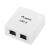 ROSETA DE SUPERFICIE LANBERG CAT.6 UTP 2X TOMA RJ45 BLANCO