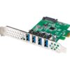 TARJETA PCI EXPRESS LANBERG X1 A 4X USB-A 3,1 GEN1 LOW PROFILE