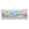 TECLADO GAMING SHARKOON SGK3 MECANICO RGB USB RED SWITCH BLANCO