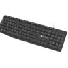 TECLADO NATEC NAUTILUS SLIM LAYOUT 106 TECLAS NEGRO