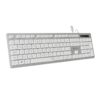 TECLADO USB SUBBLIM WIRED ERGO KEYS SILENT FLAT HQ SILVER USB