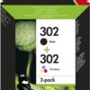 TINTA HP 302 PACK AHORRO NEGRO,TRI-COLOR X 2