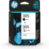 TINTA HP 305 PACK COLOR NEGRO