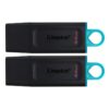 USB 3.2 DataTraveler 2x 64GB EXODIA Negro/Turquesa