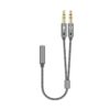 CABLE ADAPTADOR AISENS AUDIO JACK 3.5 4P/H-2XJACK 3.5 3P/M 25CM