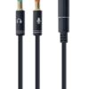 CABLE ADAPTADOR GEMBIRD-HEMBRA 4PINES 3,5MM A 2 STEREO 3,5MM NEGRO, C.METALIC