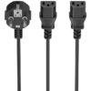 CABLE ALIMENTACION CPU AISENS CEE7/M-2XC13/H NEGRO 1.8M