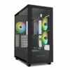 CAJA SHARKOON REBEL C60 ATX 2VENTX120MM 2XUSB3 SIN FUENTE NEGRO