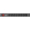 REGLETA LANBERG 1U 16A RACK 19 8X SOCKET IEC C13 NEGRO 2M