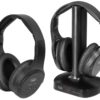 AURICULARES DIADEMA TREVI FRS 1580 TW SET 2 UD RECHARG. WLESS TV HEADPHONES BLK