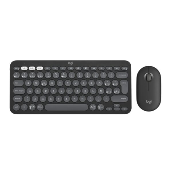 COMBO TECLADO RATON LOGITECH QWERTY INALAMBRICO GRAFITO
