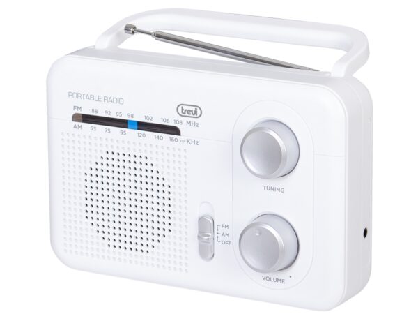 RADIO TREVI RA 7F64 PORTABLE AM/FM RADIO WHITE